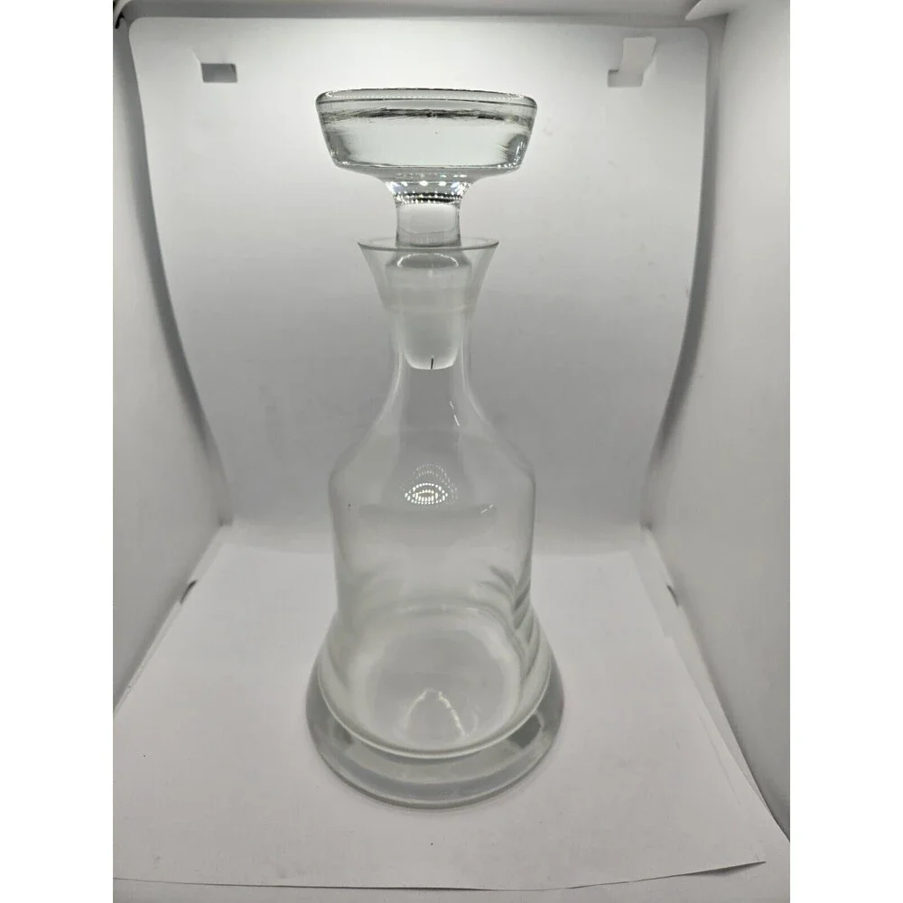 Vintage Crystal Liquor Decanter Bottle With Stopper Heavy No chips or cracks